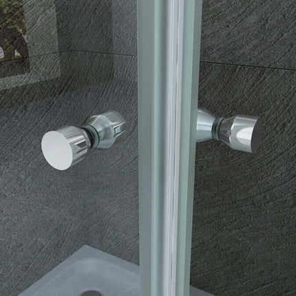 Box Doccia H195 Doppia Anta Battente Cristallo 8mm Trasparente - Taurus