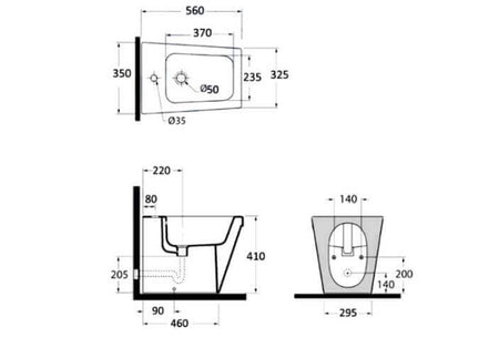 Coppia Sanitari Design Rettangolare Sospesi / A Terra Filo Muro - Shopbagno.it