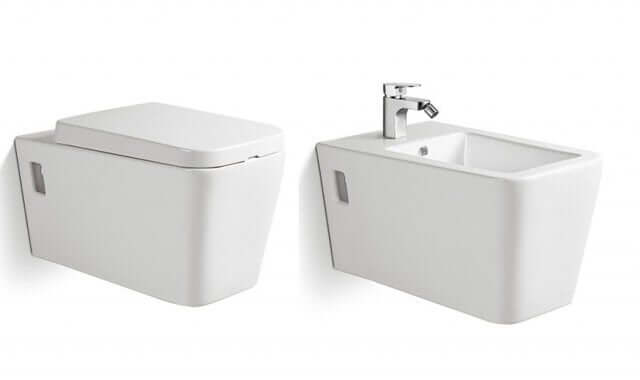 Coppia Sanitari Design Rettangolare Sospesi / A Terra Filo Muro - Shopbagno.it